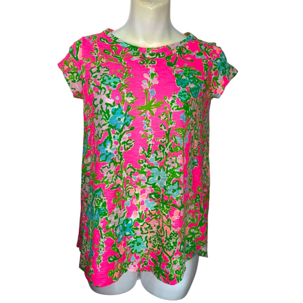 Lilly Pulitzer floral short sleeves tee size XXS - Picture 2 of 4